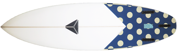 Classy Creme Dots On Blue Tail Dip