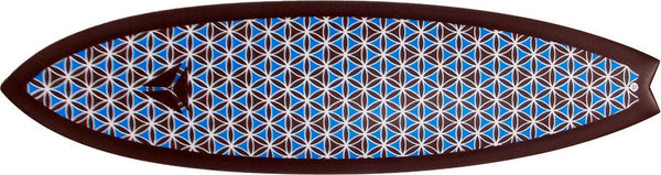 Blue Black White Inverted Flower Of Life