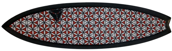 Maroon White Black Inverted Flower Of Life